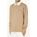 [B127] BOSS Partoes Reflected Logo Long Sleeve Polo Shirt – Beige