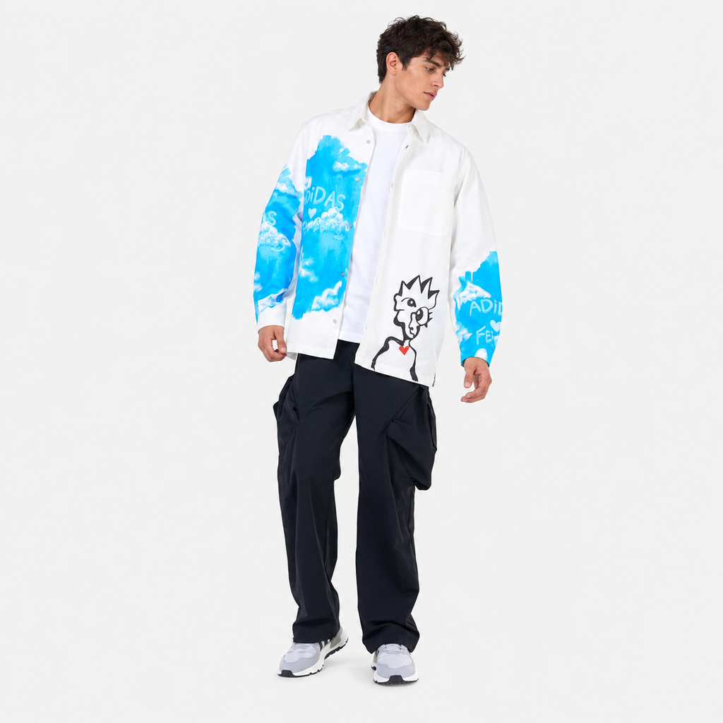 [B128] Adidas Originals Men’s FEWOCiOUS Shirt – White/Blue