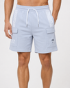 EA7 Emporio Armani Men’s Small Logo 7 Lines Shorts – Light Blue