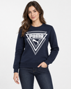 Puma Women’s Graphic Pullover Sweatshirt – Navy | XS