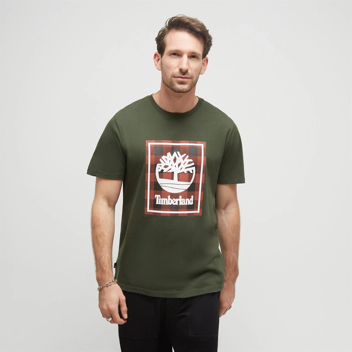 [B120] Timberland Men’s SS Buffalo Tee – Dark Green
